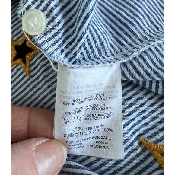 Madewell Women’s Star Embroidered‎ Shirt XXS - Picture 7 of 8